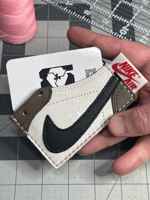 Upcycled Travis Scott Mocha 1 Cardholder Wallet