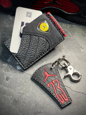 Upcycled “Last Shot” Cardholder & Keychain Set