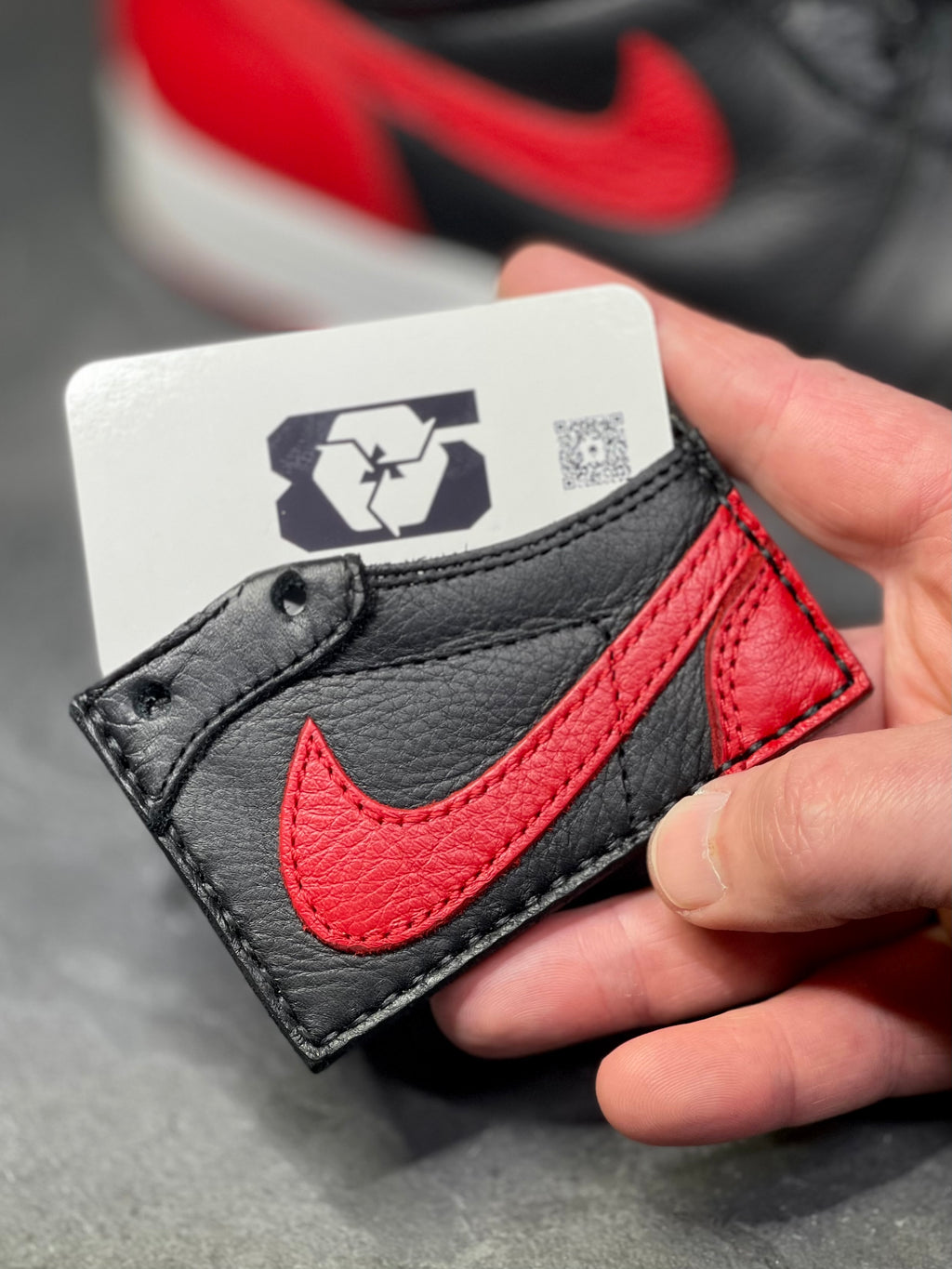 Upcycled Bred 1 Cardholder Wallet