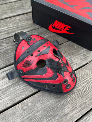 Upcycled Jordan 1 x Jason Voorhees Mask