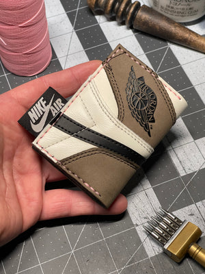 Upcycled Dark Mocha 1 Bifold Cardholder Wallet